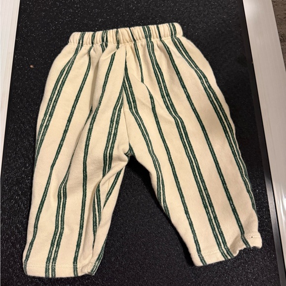 Zara Kids Cream and Green Striped Joggers - Picture 3 of 3